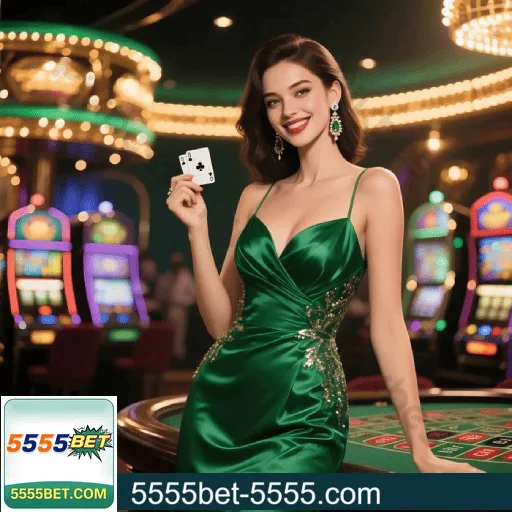 Imagem promovendo o app oficial da 5555BET para mobile