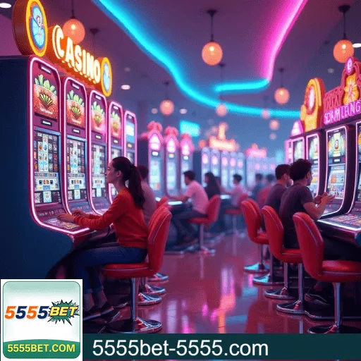 Imagem ilustrativa mostrando a plataforma 5555BET com variedade de jogos online e provedores populares.