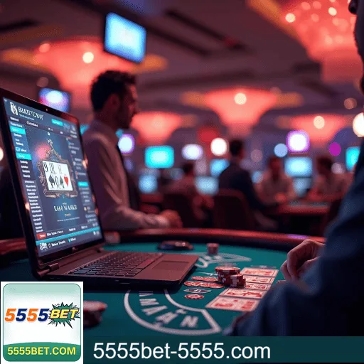 Imagem promovendo jogos de loteria online da 5555BET com prêmios incríveis.