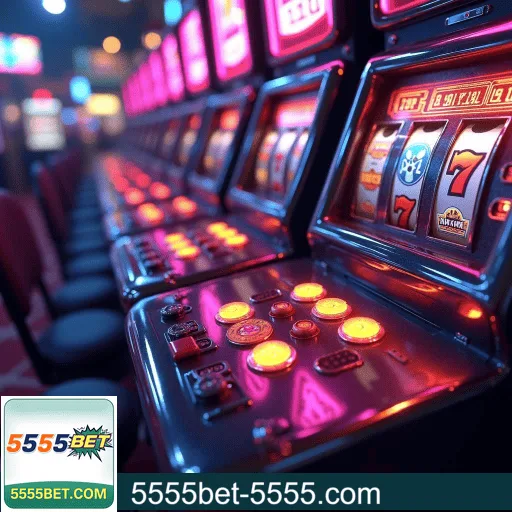 Visual apresentando slots populares da 5555BET com jackpots progressivos e oportunidades de ganhos altos.